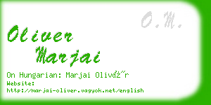 oliver marjai business card